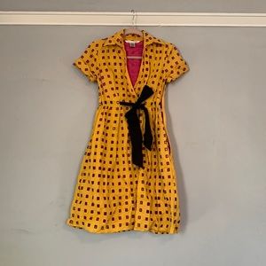 Diane von Furstenberg “Bundette” linen eyelet dress